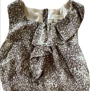 LOFT brown animal print PENCIL DRESS- Like New! 2